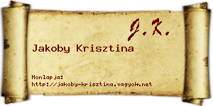 Jakoby Krisztina névjegykártya