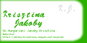 krisztina jakoby business card